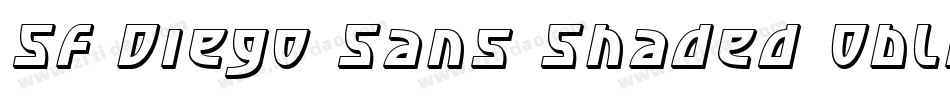 SF Diego Sans Shaded Oblique字体转换